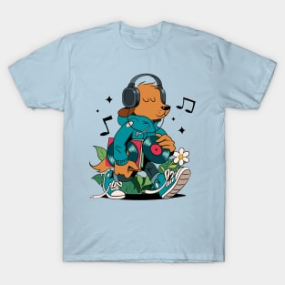 Chill and Groovin' Vinyl Dog T-Shirt